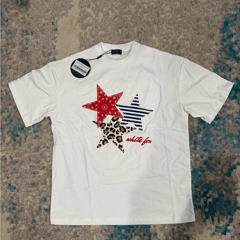 White Fox Star Patch T-Shirt